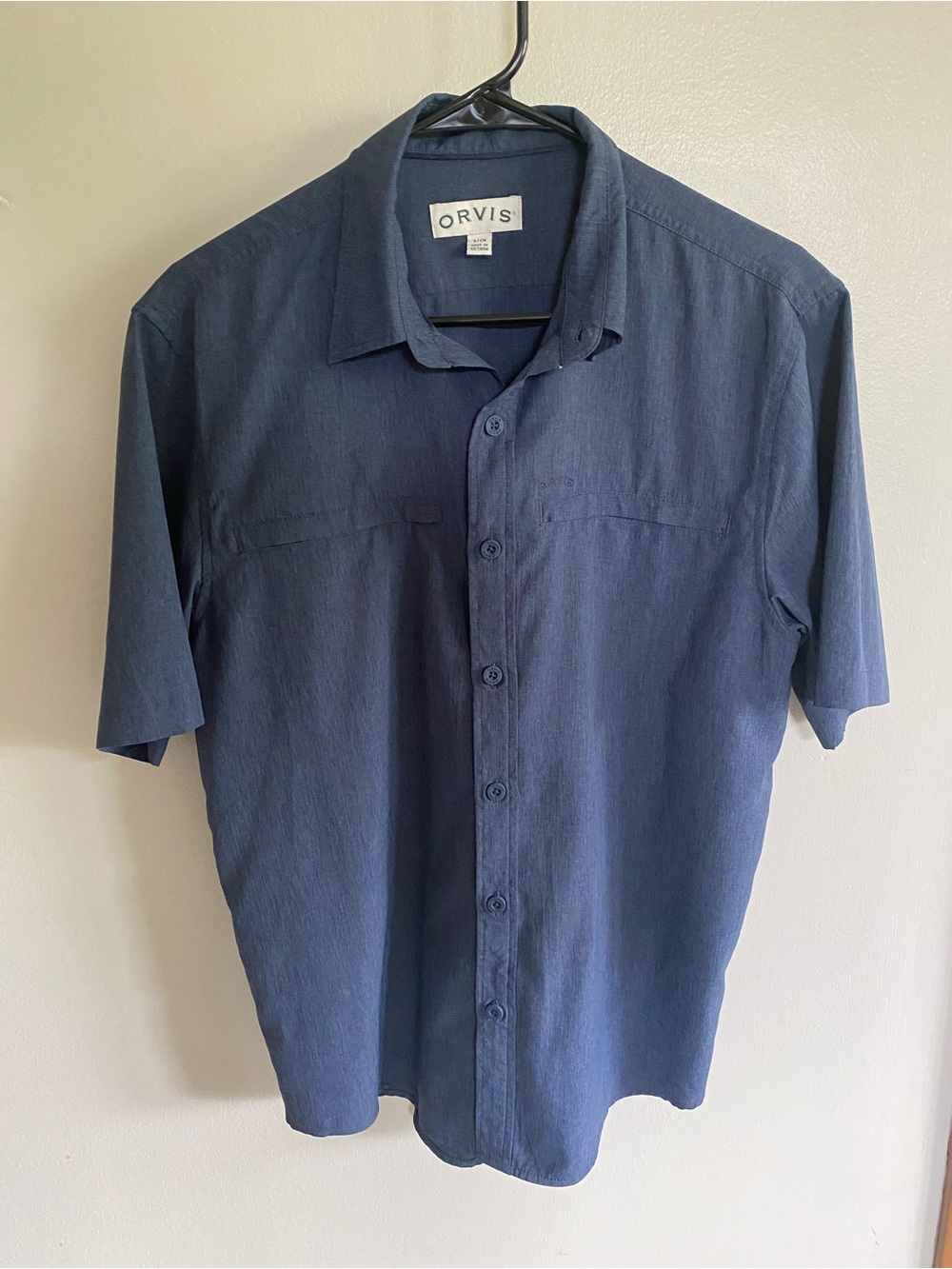 Orvis Short Sleeve Button-Down Shirt in Navy